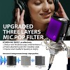Fosmon Podcast Microphone, Condenser Studio Microphone, XLR to 3.5mm Computer Studio Recording Mic with Shock Mount Windscreen for Gaming And YouTube - 2 of 4