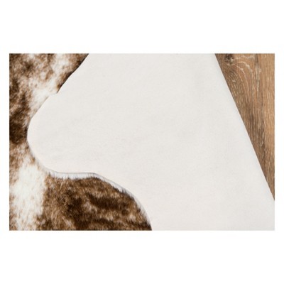 Acadia Brindle Brown Faux Hide Animal Print Area Rug