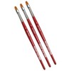 da Vinci COSMOTOP-SPIN Silkpainting Brush, Synthetic, Watercolor, Flat, Size 6, Pack of 3 - 3 of 3