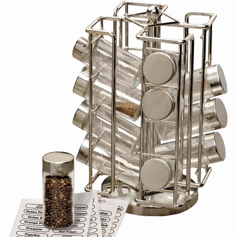 Cheer Collection Rotating Spice Rack for Countertop with 12 Jars