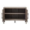 Modern MDF Storage Cabinet with Adjustable Shelves,Oak Frame Sideboard for Living Room,Cabinet with Doors and Wood Grain Finish-Cuddlewood - 3 of 4