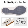 Women's Diabetic Velcro Walking Shoes Breathable Extra Wide Widths Adjustable Velcro Easy On/Off Sneakers for Elderly - 4 of 4