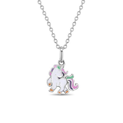 Toddler Girls' Rainbow Unicorn Bracelet And Necklace Set - Cat