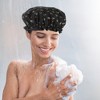 Unique Bargains Women's Waterproof Heart Shape Elastic Shower Hair Cap Pink Green Black 3 Pcs - 2 of 4
