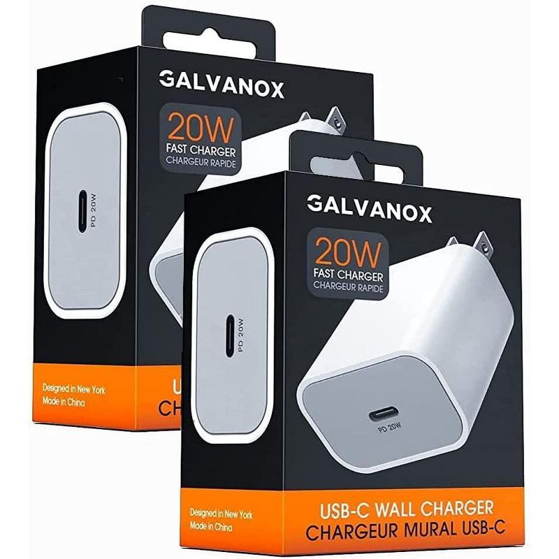 Galvanox 20W USB-C Wall Charger Plug -Perfect for Cell Phones & Tablets Designed for Fast Charging - 2 Pack, 5 of 6