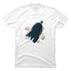 Men's Design By Humans Little floating ghost By Nebenzu T-Shirt - 1 of 4