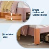 TackView Platform Bed, Noise Free Upholstered Bed Frame with Cat Headboard, Lights & Strong Wood Slats Support - 4 of 4