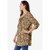 Woman Within Plus Size 7-Day Three-Quarter Sleeve Pintucked Henley Tunic - 4 of 4