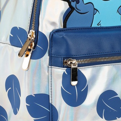 Lilo & Stitch Disney Stitch Blue Leaves 12.6" White Mini Backpack — фото 6