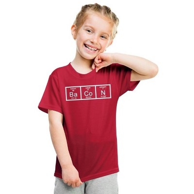 Crazy Dog T-Shirts, Inc. Youth Bacon Chemistry T-Shirt Funny Science Preiodic Table Tee for Kids - Crazy Dog Youth T Shirt For Science Nerds Red XL — фото 2