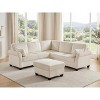 VANOMi 90.6’’ Corduroy Sectional Sofa with Storage Ottoman - 2 of 4