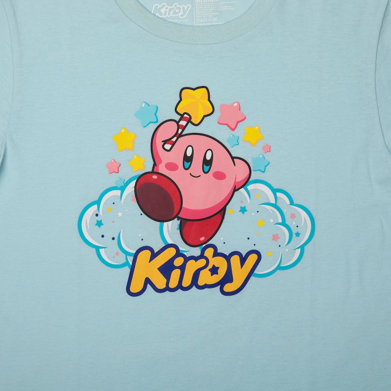 Adorable Kirby Junior Sleepwear Set with Short Sleeve Tee Shirt and Cozy Sleep Pants for Adults, 5 of 7