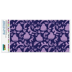Peeps Purple Peeps In Garden Pattern Automotive Bumper Sticker - 1 of 4