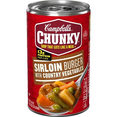 Campbell's Chunky Sirloin Burger with Country Vegetables Soup - 18.8oz