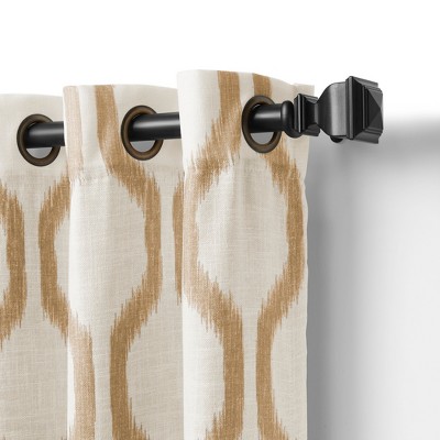 Natural Linen Blend Blackout Grommet Curtain Panel