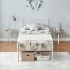 Modern Stylish Iron Bed Frame with Headborad and Footboard Firm Support Structure Metal Platform Bed Frame No Box Spring Needed Under Bed Storage Sim - 3 of 4