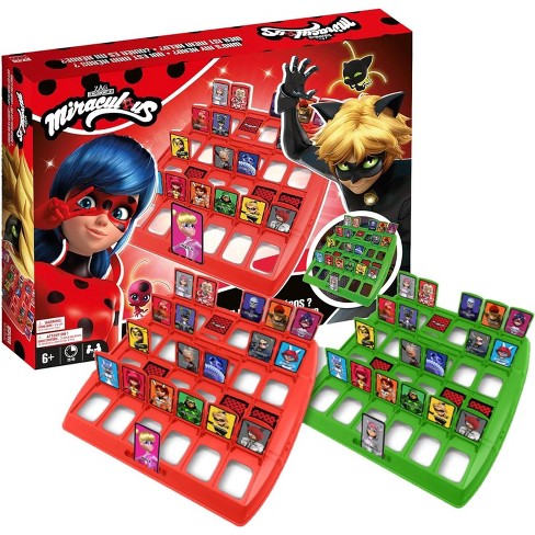Miraculous Ladybug - Who's My Hero? - Red and Green Board with Secret Hero  Cards, Board Game for Kids, 2 Players, Toys for Kids for Ages 6 and Up