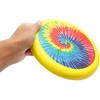 Infinite Curiosity 4 Pack Outdoor Indoor Flying Disc Tie-Dye Toys for Kids, Beach Family Games, Yellow, 8 in - 3 of 4
