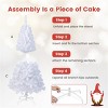 Eco-Friendly Artificial Christmas Tree with Full PVC Branches, Stable Metal Stand, Easy Setup Design for Indoor and Outdoor Holiday Décor - 4 of 4