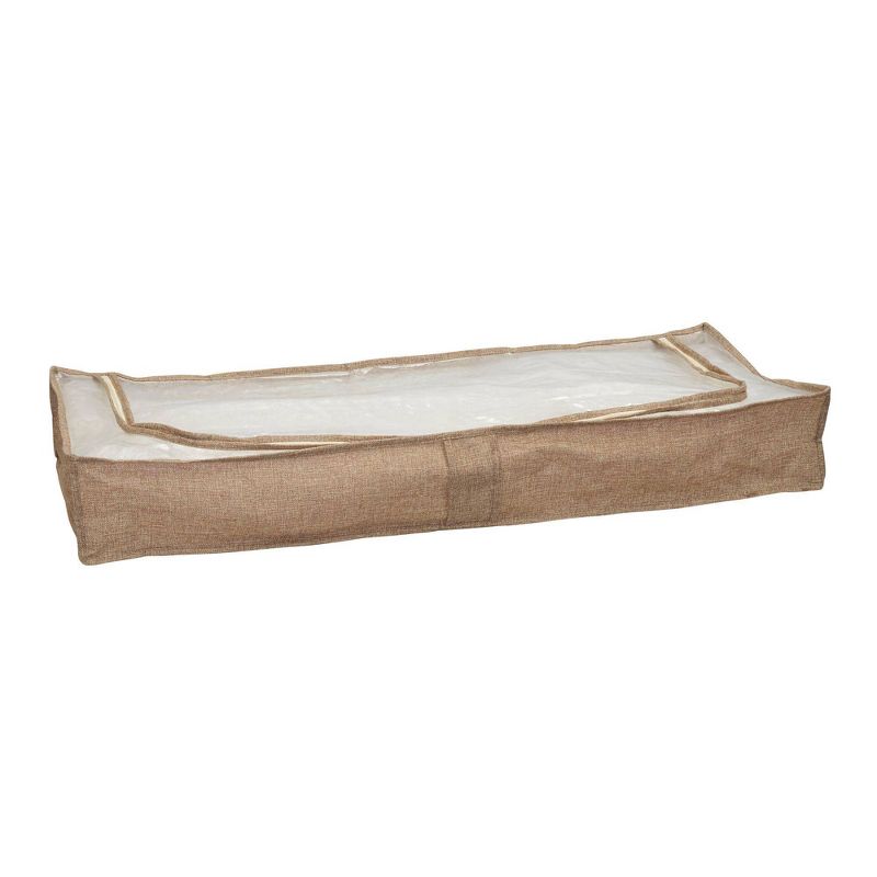 Household Essentials Underbed Storage Bag Latte Linen, 1 of 9