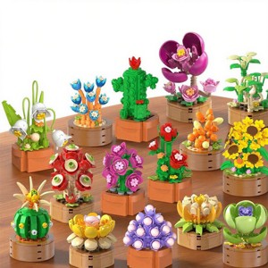 15 Pack Flowers Plants Succulents Botanical Collection 3.6MM Mini Building Sets 1314PCS - 1 of 4