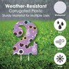 Big Dot of Happiness Two Cool - Girl - Yard Sign and Outdoor Lawn Decorations - Pastel 2nd Birthday Party Yard Signs - Set of 8 - 3 of 4