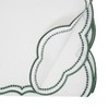 Saro Lifestyle Embroidered Polka Dot Table Runner w/ Scallop Edge - 2 of 3