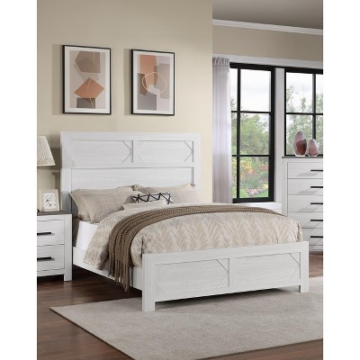 CAVINAS Queen Size Wooden Platform Bed Frame with High Headboard & Solid Footboard,No Box Spring Needed