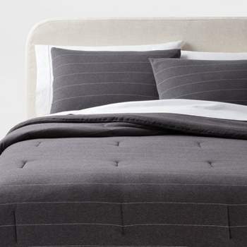 Modern Jersey Comforter and Sham Set Dark - Threshold™