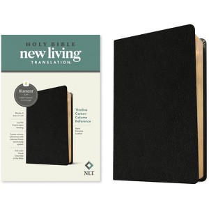 NLT Thinline Center-Column Reference Bible, Filament Enabled (Genuine Leather, Black, Red Letter) - (Leather Bound) - 1 of 1