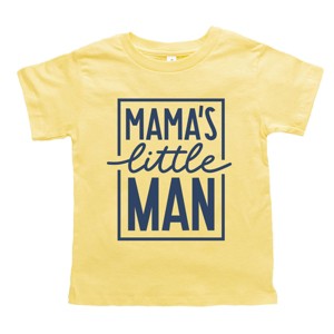 The Juniper Shop Mama's Little Man Toddler Short Sleeve Tee - 2T - Yellow - 1 of 4