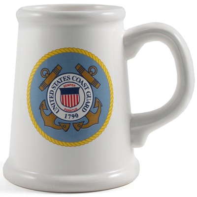 Coast Guard Ceramic Tankard Beer Mug, 22 Ounce