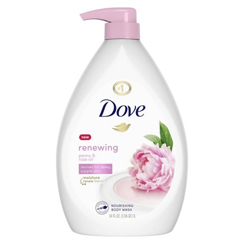 dove body wash rose peony renewing oz fl oil nourishing target