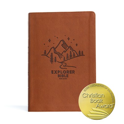 CSB Explorer Bible for Kids, Brown Mountains Leathertouch - by  Csb Bibles by Holman (Leather Bound)
