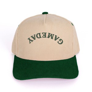 3D Puff Embroidered Game Day Upside Down Arch - Women's Corduroy Trucker Hat - 1 of 3