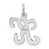 Black Bow Jewelry 14k White Gold, Sophia Collection, Small Script Initial K Pendant - 3 of 4