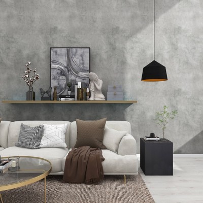 Carved Spiral Black Wood Rustic Accent Table 17"x19"