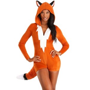 HalloweenCostumes.com Fierce Fox Women's Costume Romper | Adult Animal Costumes - 1 of 4