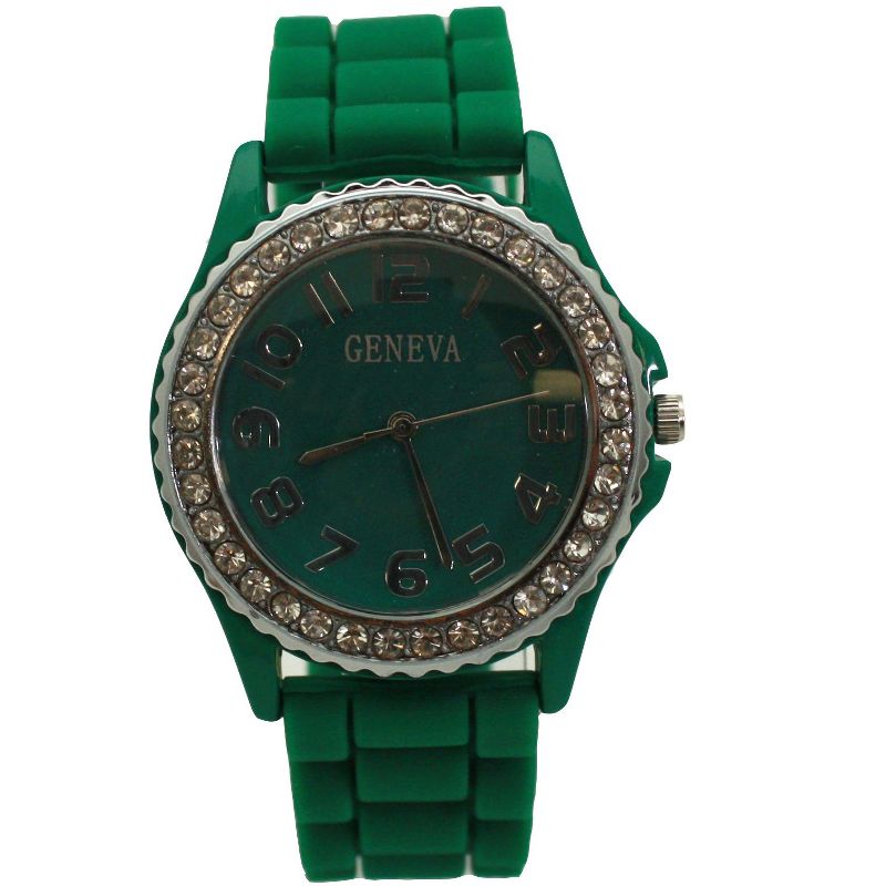 Olivia Pratt Every Day Silicone and Rhinestones Colorful Women Watch, 1 of 6
