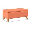 CAVINAS Polyester Fabric Storage Ottoman Bench with Tufted Top,Upholstered Storage Ottoman,Storage Bench for Living Room,Bedroom - 3 of 4