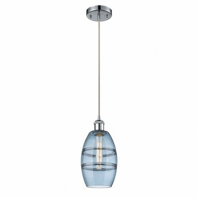 Vaz - 1 Light Cord Hung Mini Pendant In Industrial Style-8.13 Inches Tall and 5.88 Inches Wide