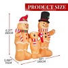 SEVOBAL Inflatable Holiday Decorations 6.3FT Christmas Inflatable Decoration Inflatable Gingerbread Man Family, Multicolored, 72.8"*29.5"*74.8" - 3 of 4