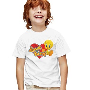 Boys' Short Sleeve Looney Tunes Tweety Love Bird Valentine'S Day T-Shirt Boys and Girls - 1 of 4