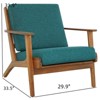 FONTOI Accent Chairs, Recliner Chair with Angled Back, Lounge Chair with Fixed Arms for Hmoe Office, Green, 29.9"*31.9"*33.5" - 2 of 4