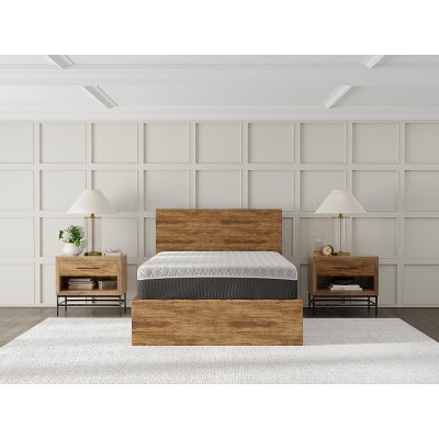 Cesicia 12 Inch Copper Infused Hybrid Soft Memory Foam King Mattress, Black+ Gray