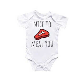Steak Bbq - Baby Boy Girl Clothes Infant Onesie® Funny Cute Newborn 5 GS1 - 1 of 1