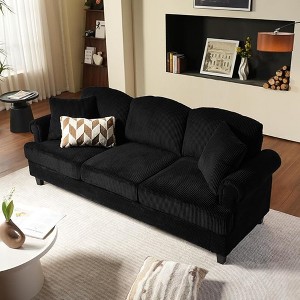 XIZZI 3 Seater Sofa Couch with Deep Seats, Modern Upholstered Sofa with Armrests, Comfy Couches for Living Room, Bedroom and Office - 1 of 4