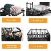 LunaLulinlk Dish Drying Rack,Sink Drainer Rack-2 Tiers Plates Draining Rack Kitchen Organiser with Drip Tray Black - 4 of 4