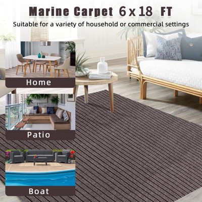 6x23FT Marine Boat Carpet - Waterproof, Non-Slip Outdoor Rug for Deck, Patio, Camping