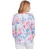 Alfred Dunner Womens Floral Spray Crewneck Top - 2 of 4
